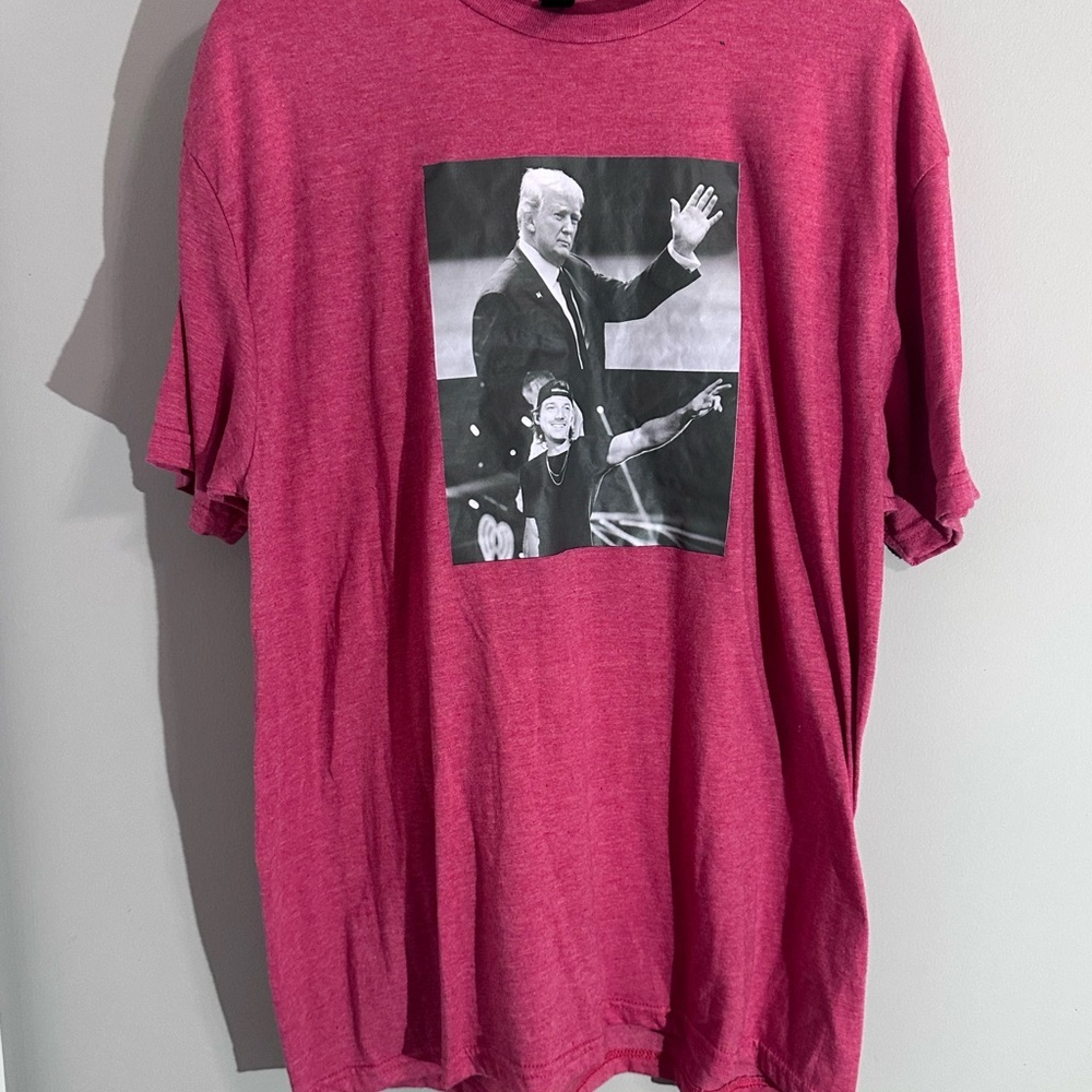 Men Donald Trump Morgan Wallen Graphic T Shirt Pink‎ Gildan Softstyle